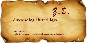 Zavaczky Dorottya névjegykártya