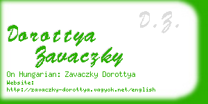 dorottya zavaczky business card